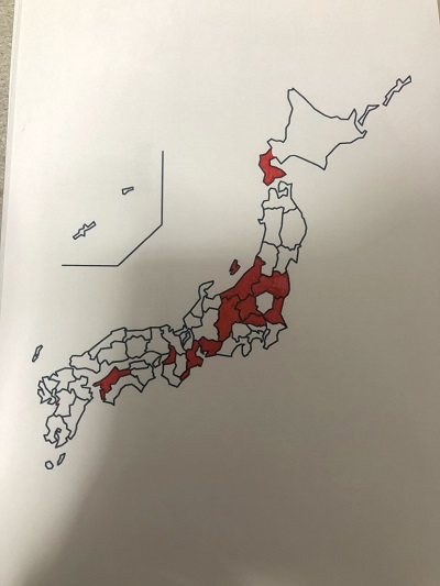 日本一周　白地図