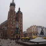 ポーランド　クラクフ　中央広場