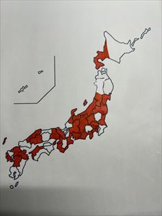 日本一周　山形　白地図