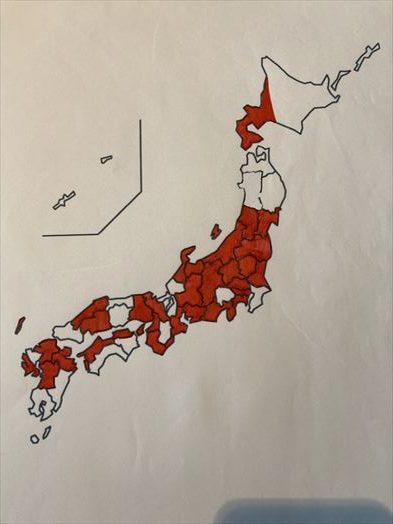 日本一周　白地図　栃木