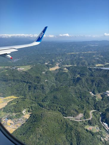 鹿児島　飛行機からの景色　日本一周