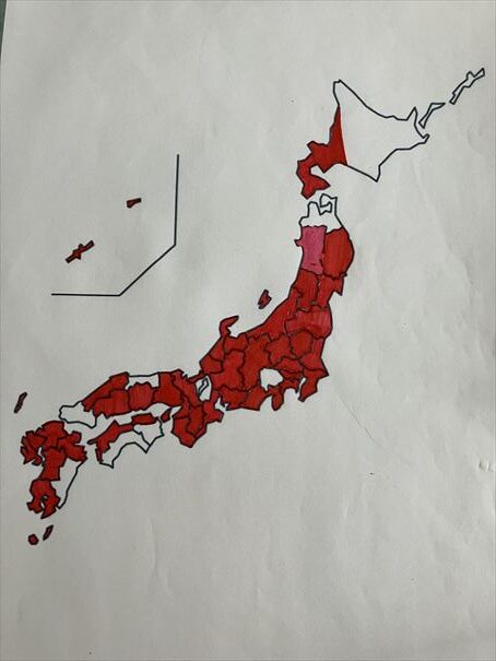日本一周　白地図　岩手